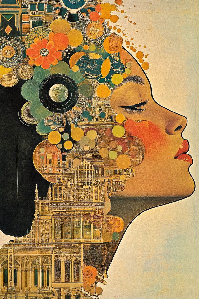1970 Vanity Fair magazine cover featuring Vienna Secession style, showcasing Midjourney prompt engineering and artistic techniques.