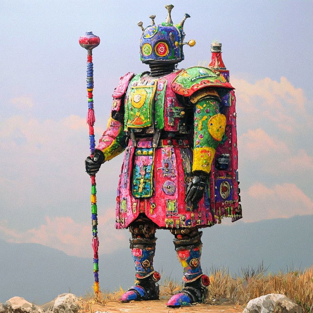 Retropunk steam knight concept art using Midjourney prompt engineering and SREF codes for unique visual styles.