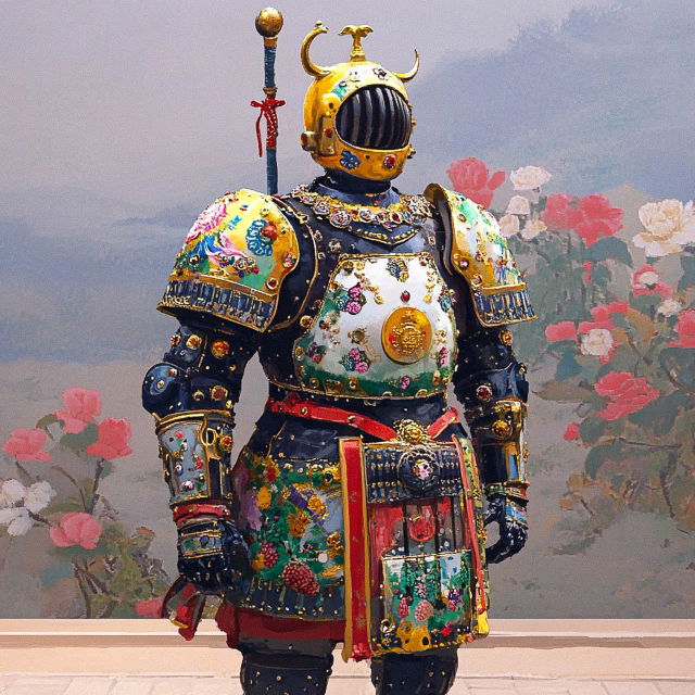 Concept art character design of retropunk steam knight using Midjourney prompt with SREF codes for unique visual styles.