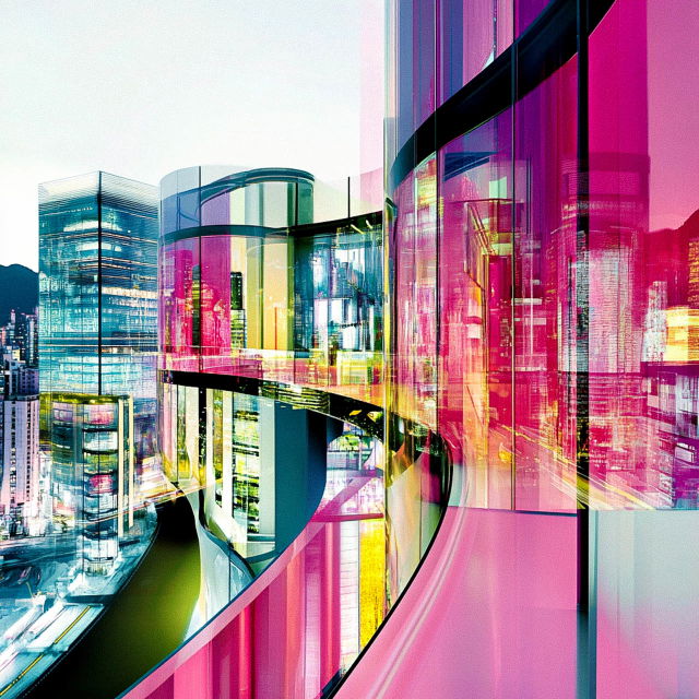 Futuristic megacity with bioarchitecture, showcasing Midjourney prompt techniques and SREF code 1152450113 for unique visual styles.