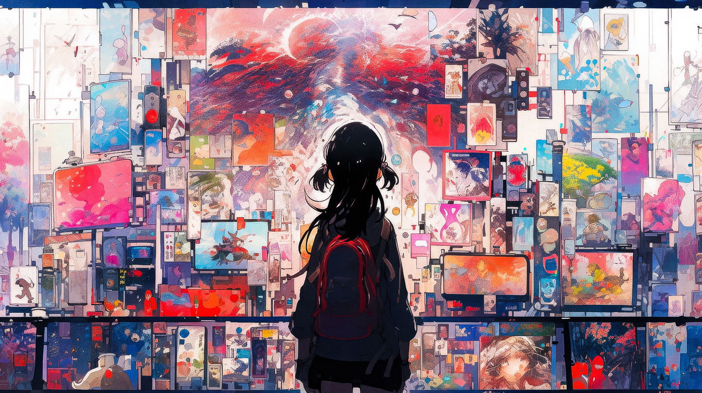 Anime art generation using Midjourney Niji 5 prompt techniques, showcasing diverse styles and character recognition.