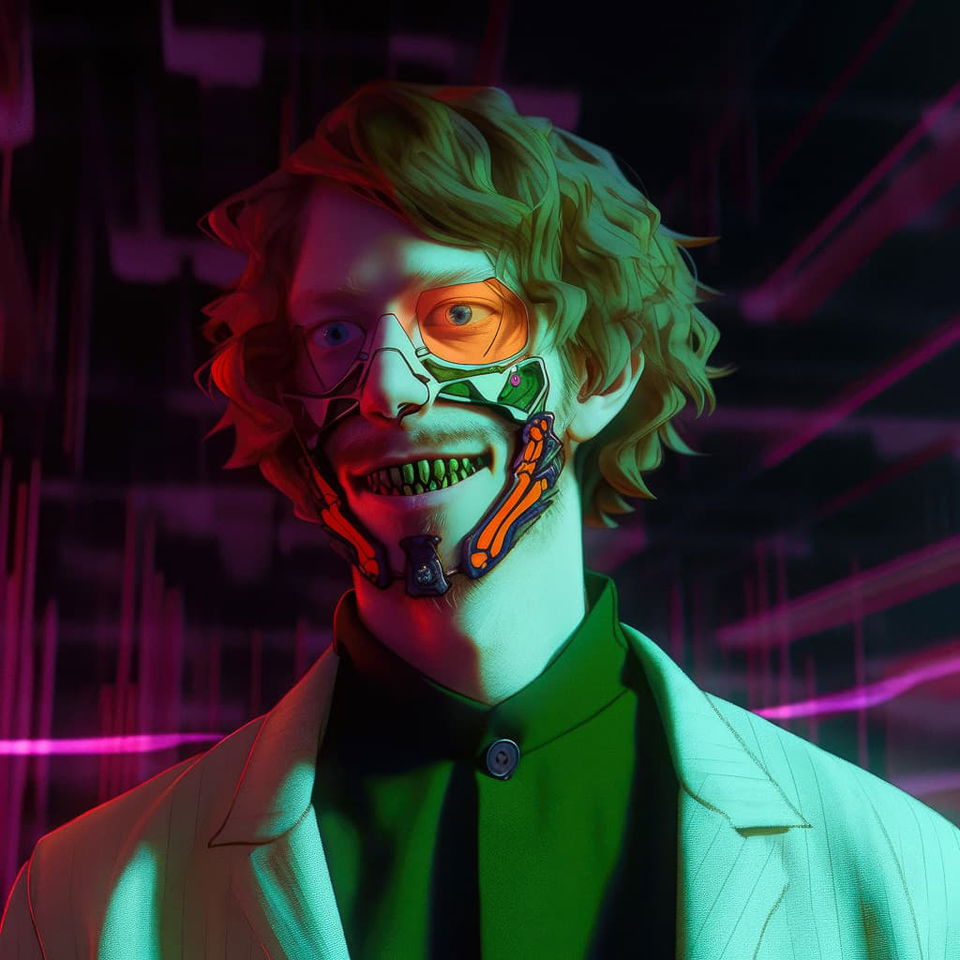 J Horror anime cyber demon generated with Midjourney prompt techniques, utilizing --niji 5 for expressive style and character recognition.