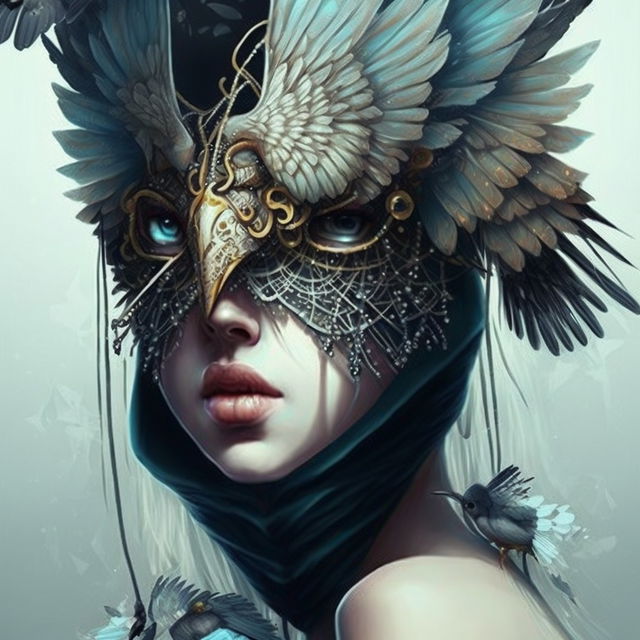 anime girl wearing intricate bird mask --v 4, Midjourney prompt engineering, artist styles, AI image generation techniques.