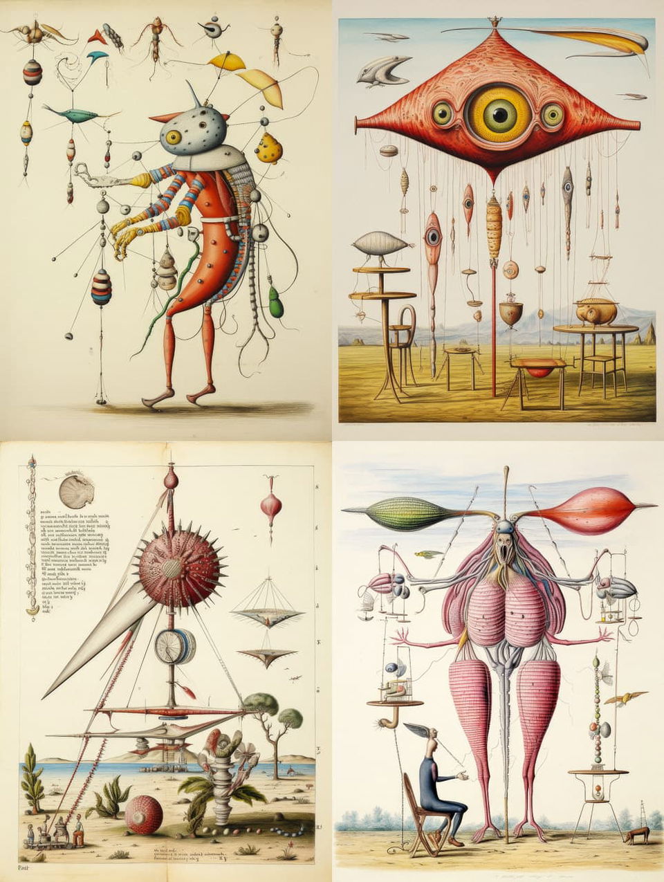 Midjourney prompt showcasing Codex Seraphinianus illustrations, emphasizing surreal art styles and imaginative concepts in text-to-image generation.