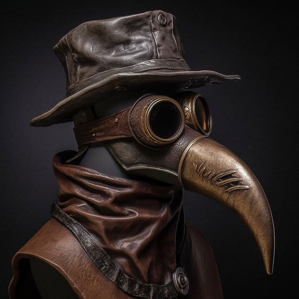 Plague doctor mask showcasing historical significance, Midjourney prompt engineering, version 5.2, cultural representation, artistic expression.