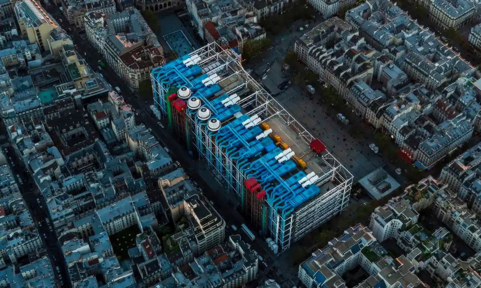 Pompidou Centre by Renzo Piano, Richard Rogers, Peter Rice, Gianfranco Franchini, Su Rogers, Mike Davies. Photo: Nisian Hughes