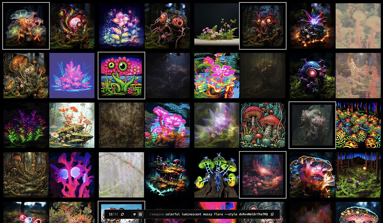 Tuner page in grid mode