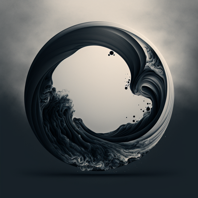 Midjourney prompt showcasing circular wave design with --stylize 1000, emphasizing detail and composition in V4 image generation.