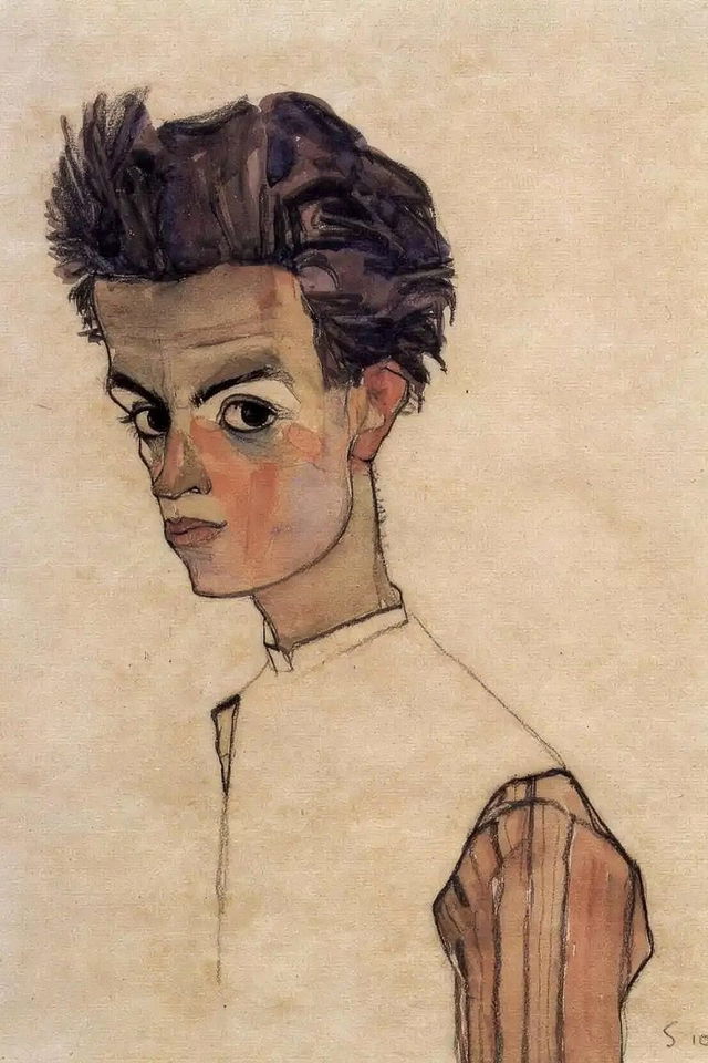 Egon Schiele — Self-portrait (1910)