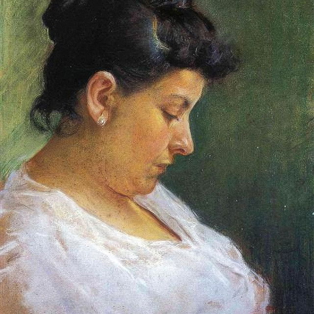 Early works: Portrait of the Artist's Mother (1896) (fragment)