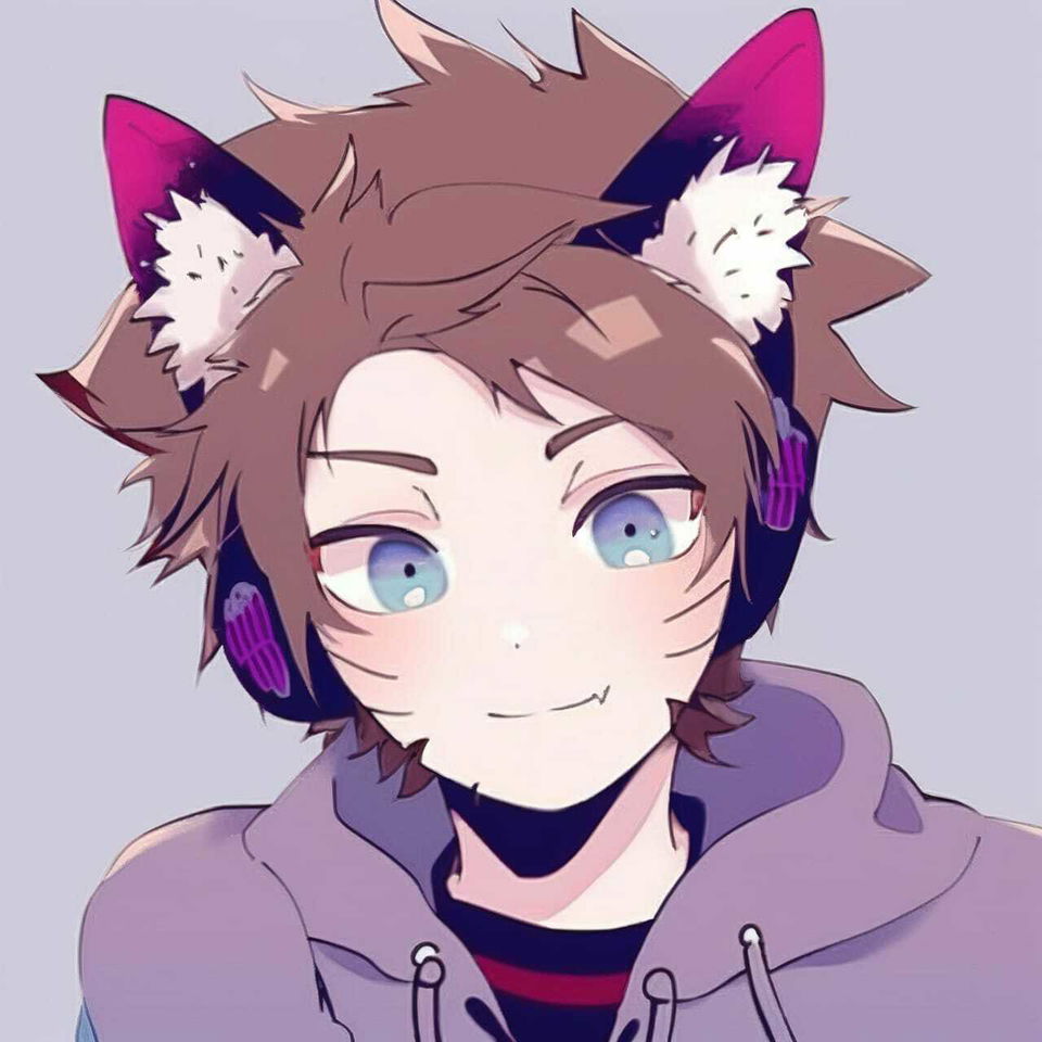 Thom Yorke as a cat-eared anime character, with pastel colors and soft light
