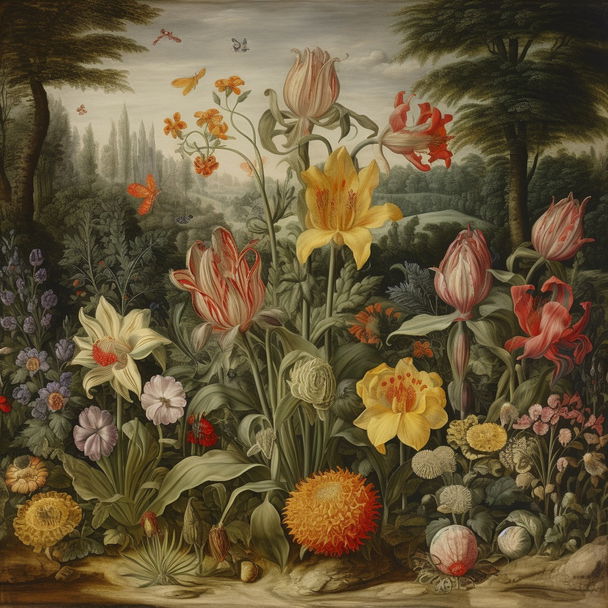 Ambrosius Bosschaert style, Midjourney V5 — pick 4 of 19, picture 1 of 4