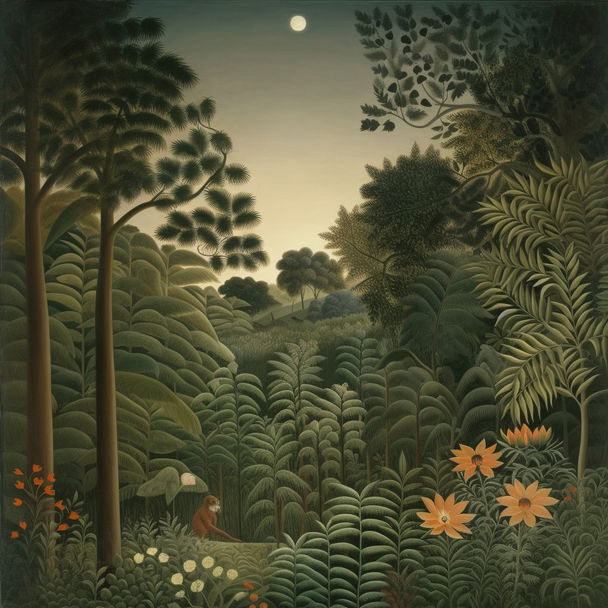 Henri Rousseau style, Midjourney V5 — pick 5 of 19, picture 1 of 4