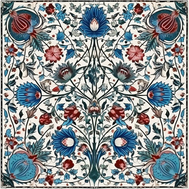 Iznik tiles style, Midjourney V5 — pick 6 of 19, picture 3 of 4