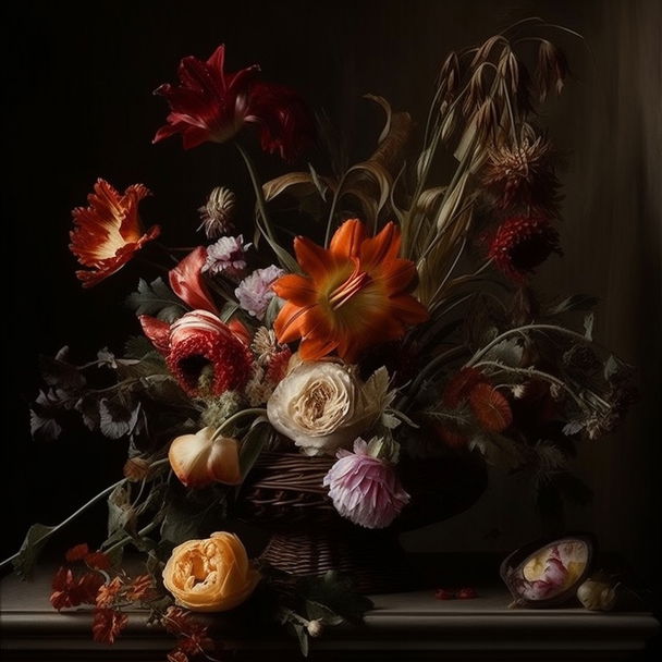 Rachel Ruysch style, Midjourney V5 — pick 3 of 19, picture 4 of 4