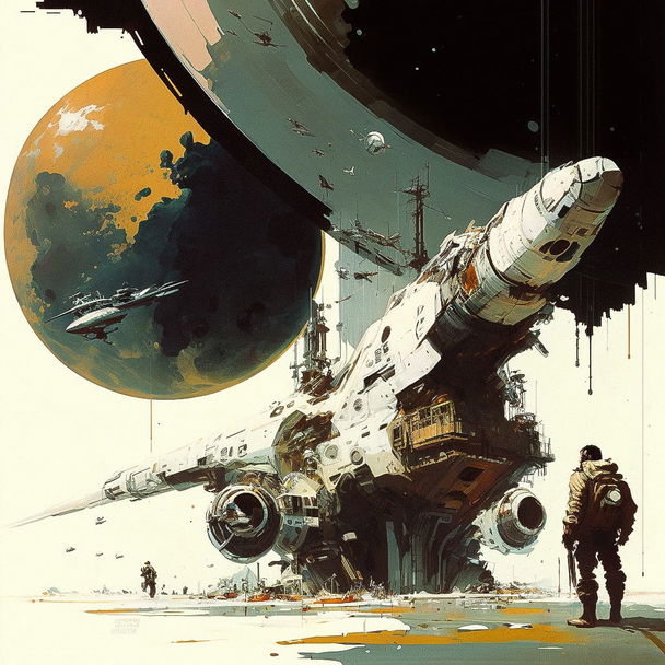 Ashley Wood style, Midjourney V4 — pick 3 of 10, picture 3 of 4