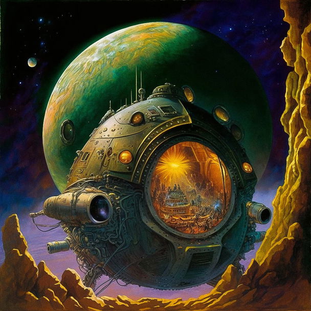 Bob Eggleton style, Midjourney V4 — pick 1 of 10, picture 2 of 4