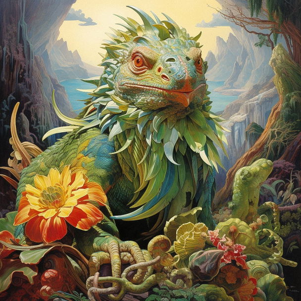 Marianne North style, Midjourney V5.2 — pick 21 of 24, picture 2 of 4