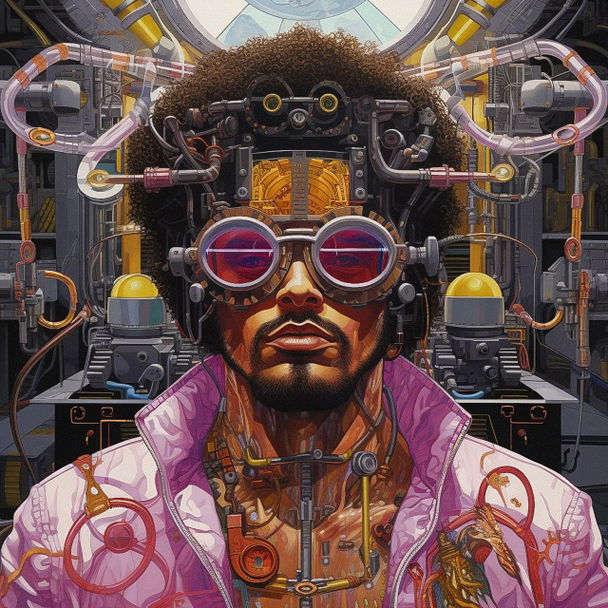 Mati Klarwein style, Midjourney V5.2 — pick 19 of 24, picture 1 of 4