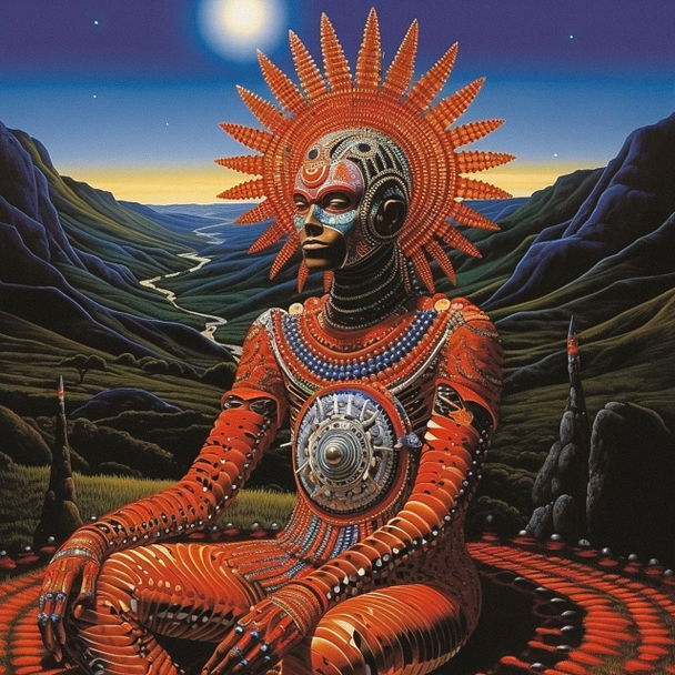 Mati Klarwein style, Midjourney V5.2 — pick 19 of 24, picture 2 of 4