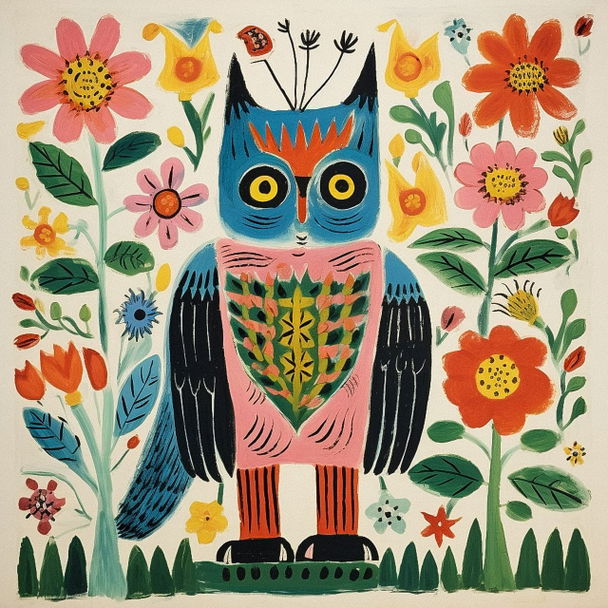 Maud Lewis style, Midjourney V5.2 — pick 18 of 24, picture 2 of 4