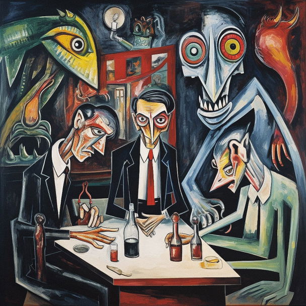 Max Beckmann style, Midjourney V5.2 — pick 14 of 24, picture 2 of 4
