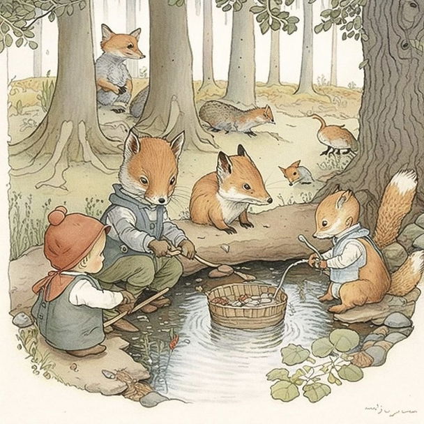Elsa Beskow style, Midjourney V4 — pick 10 of 10, picture 1 of 4