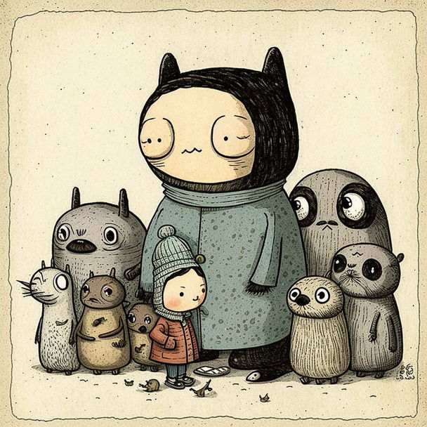 Liniers style, Midjourney V4 — pick 7 of 10, picture 3 of 4