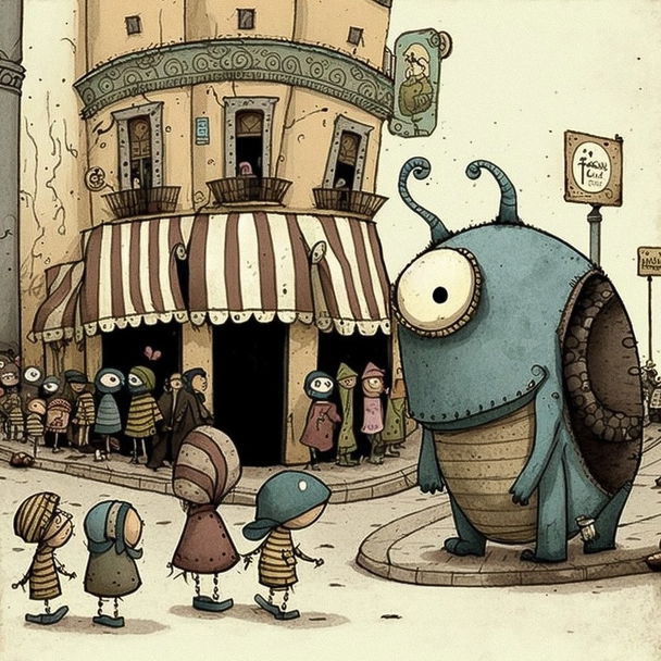Liniers style, Midjourney V4 — pick 7 of 10, picture 4 of 4