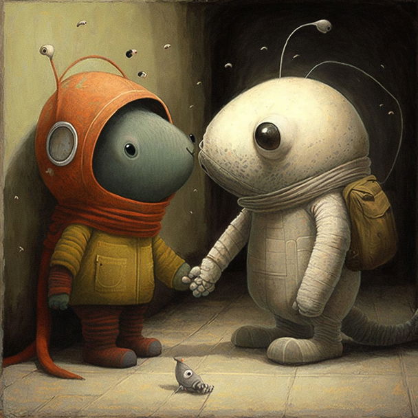 Shaun Tan style, Midjourney V4 — pick 2 of 10, picture 2 of 4