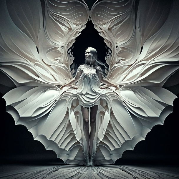 Iris van Herpen style, Midjourney V4 — pick 4 of 12, picture 3 of 4