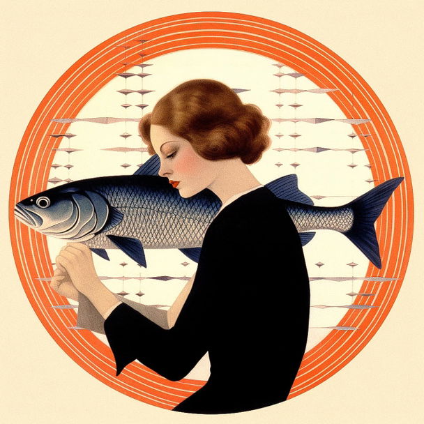 Coles Phillips style, Midjourney V5.1 — pick 19 of 20, picture 1 of 4