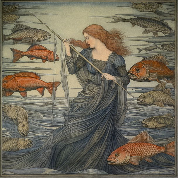 Edward Burne-Jones style, Midjourney V5.1 — pick 8 of 20, picture 1 of 4