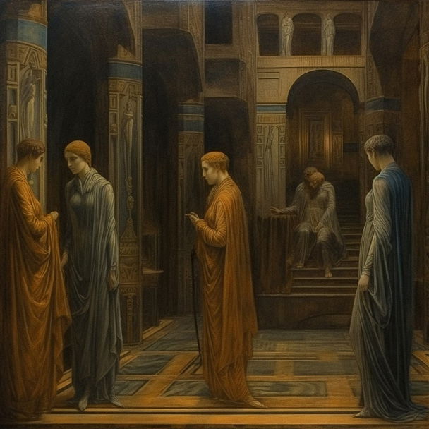 Edward Burne-Jones style, Midjourney V5.1 — pick 8 of 20, picture 2 of 4