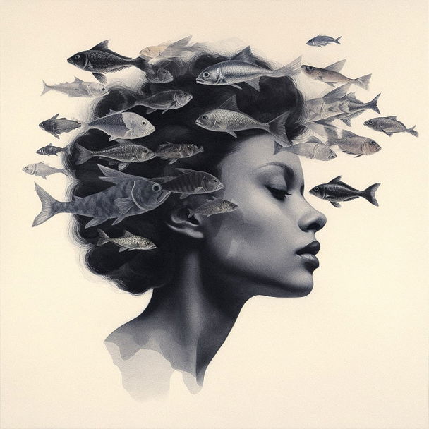 Lorna Simpson style, Midjourney V5.1 — pick 5 of 20, picture 1 of 4