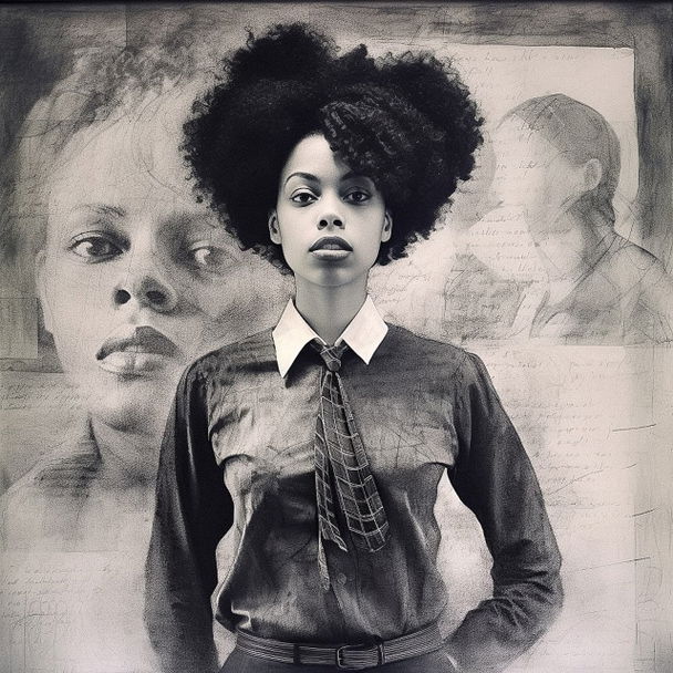 Lorna Simpson style, Midjourney V5.1 — pick 5 of 20, picture 3 of 4