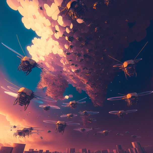 Beeple style, Midjourney V4 — pick 1 of 9, picture 1 of 4