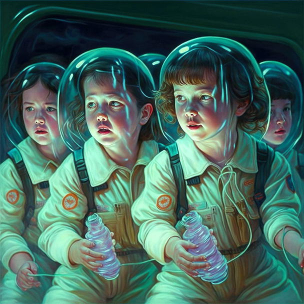 Fang Lijun style, Midjourney V4 — pick 9 of 9, picture 3 of 4