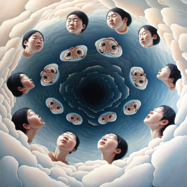 Fang Lijun style, Midjourney V4 — pick 9 of 9, picture 4 of 4
