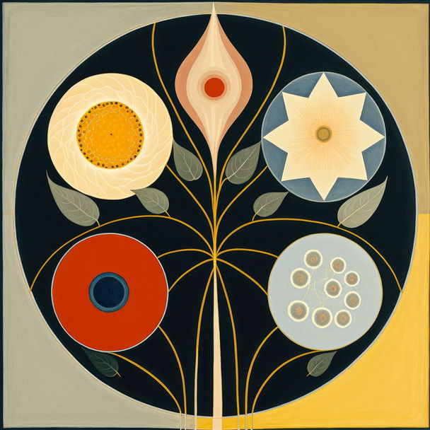 Hilma af Klint style, Midjourney V4 — pick 2 of 9, picture 1 of 4