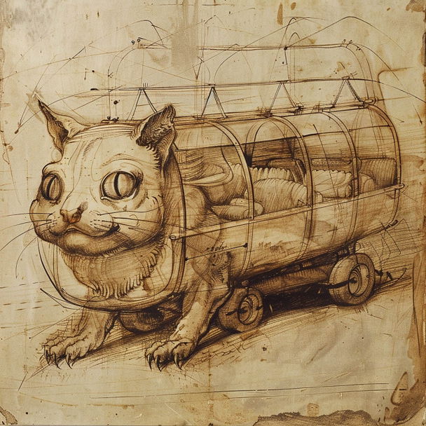 Leonardo Da Vinci style, Midjourney V6 — pick 5 of 13, picture 1 of 4