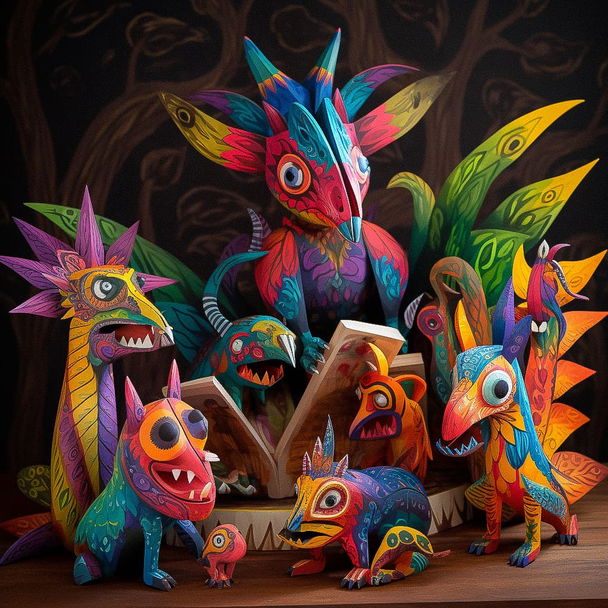 Alebrije style, Midjourney V5 — pick 18 of 20, picture 1 of 4