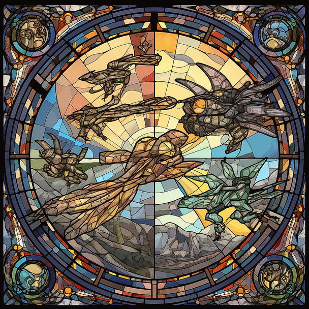 Stained glass style, Midjourney V5 — pick 4 of 20, picture 2 of 4