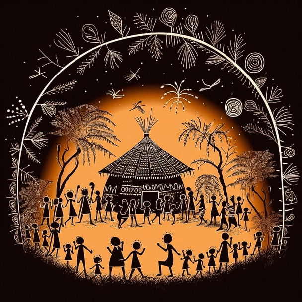 Warli painting style, Midjourney V5 — pick 15 of 20, picture 1 of 4