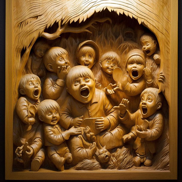 Wood carving style, Midjourney V5 — pick 2 of 20, picture 1 of 4