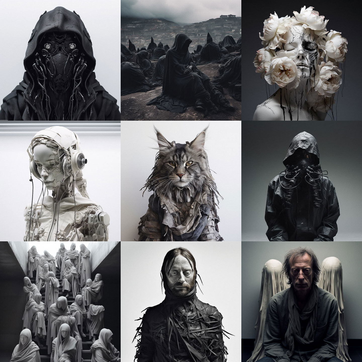 Aitor Throup style, Midjourney V5.2: cyberpunk character by Aitor Throup