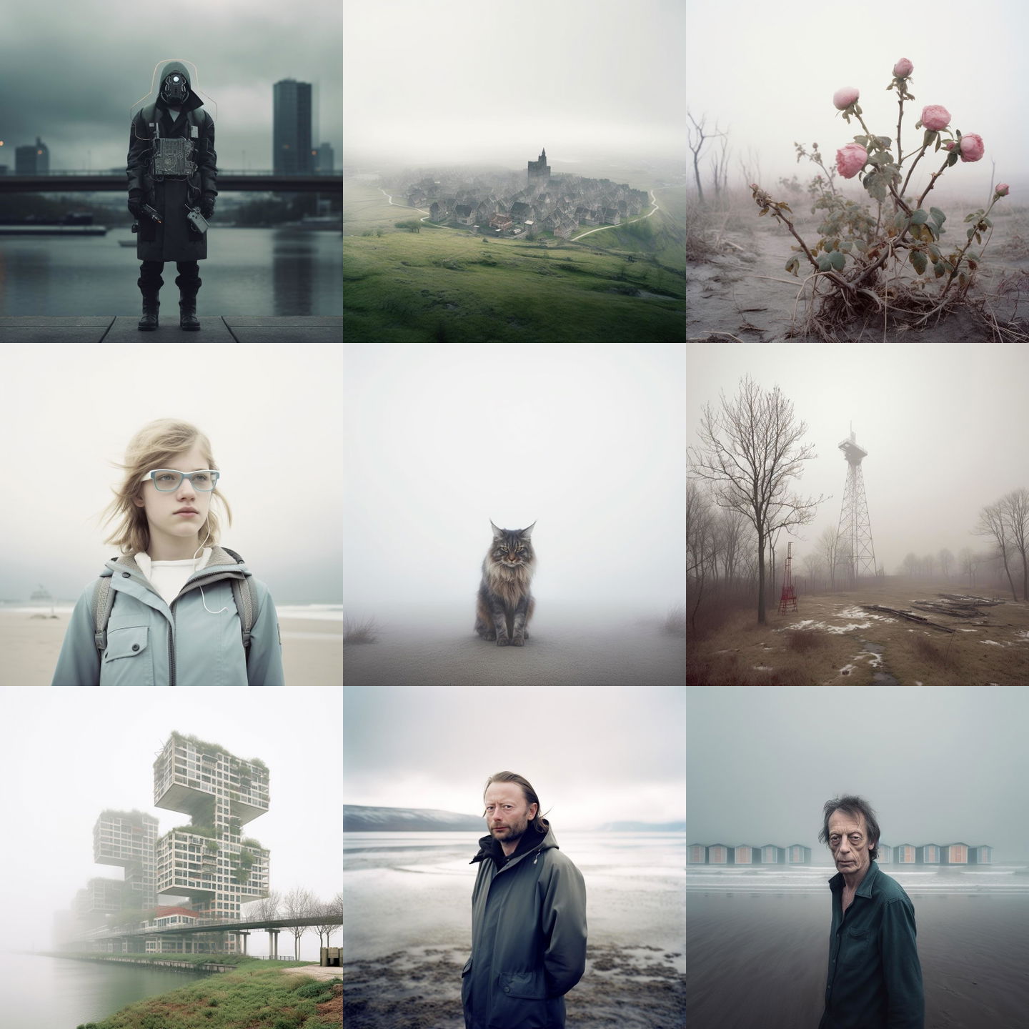 Akos Major style, Midjourney V5: cyberpunk character by Akos Major