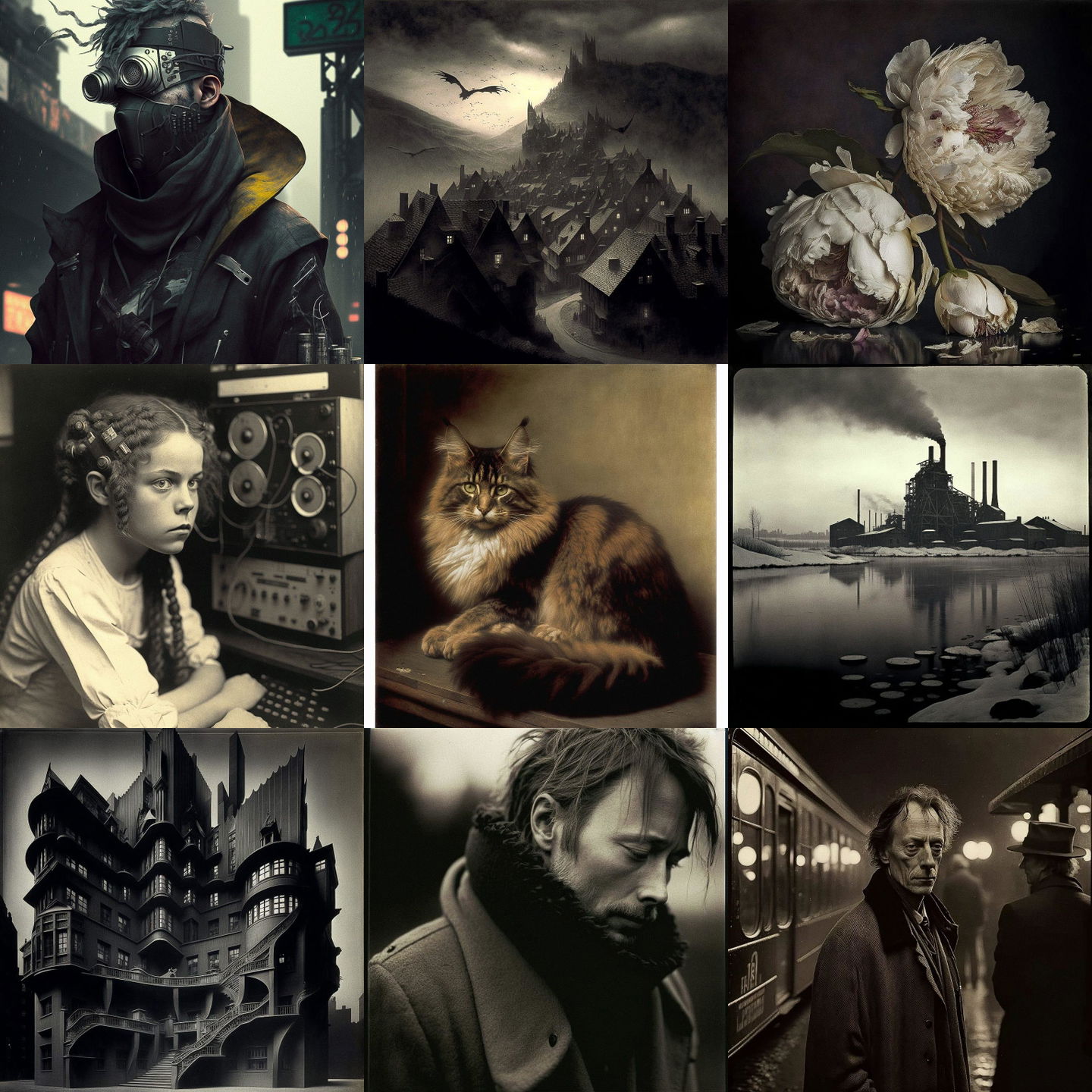 Alfred Stieglitz style, Midjourney V4: cyberpunk character by Alfred Stieglitz