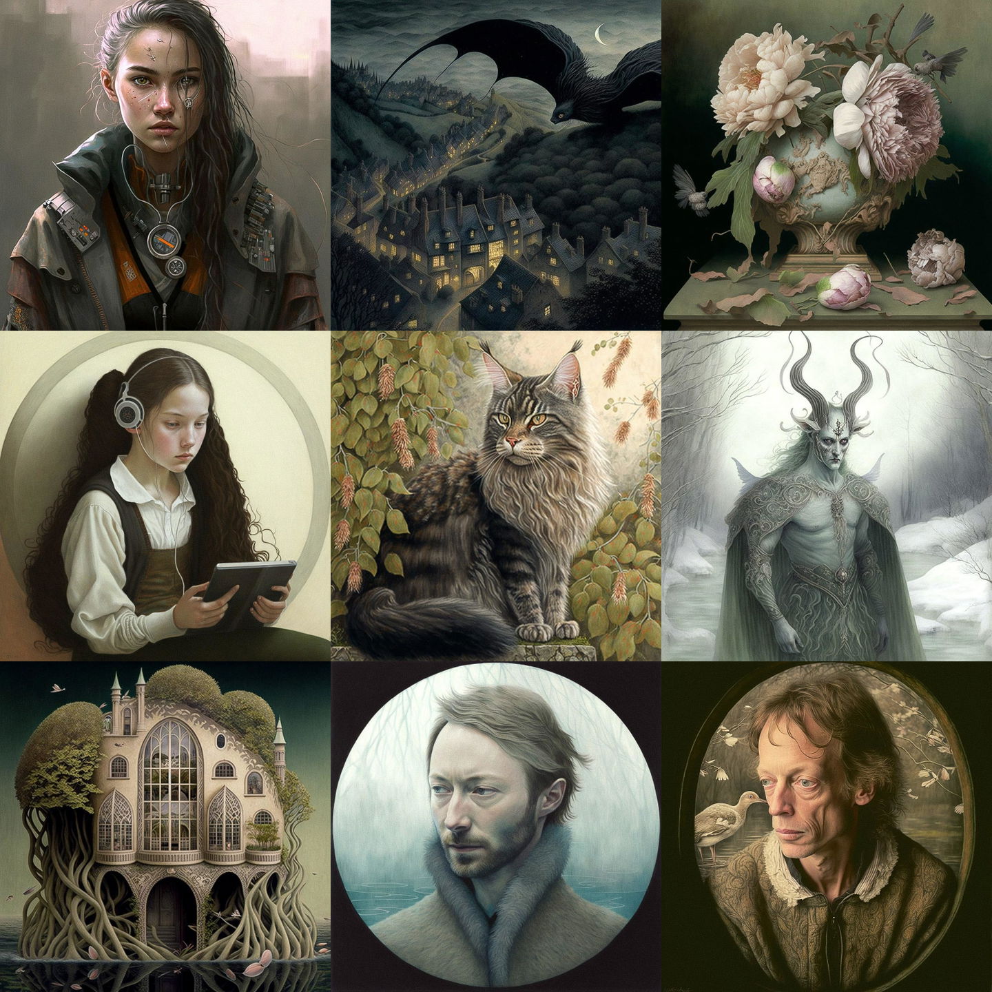 Angela Barrett style, Midjourney V4: cyberpunk character by Angela Barrett