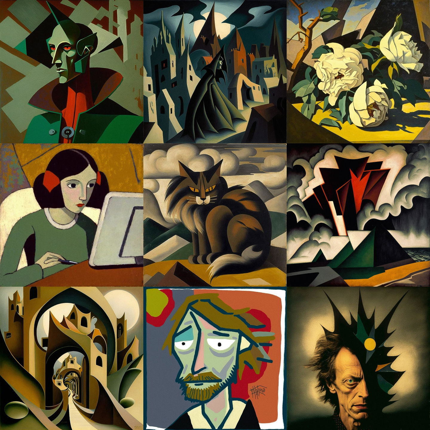 Arthur Dove style, Midjourney V4: cyberpunk character by Arthur Dove